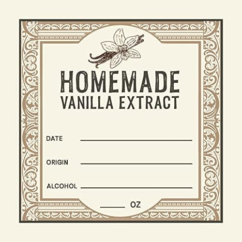 12 Vanilla Extract Labels for Homemade Extract - Great for Gifts - 3"x3" Square Sticker | Amazon (US)