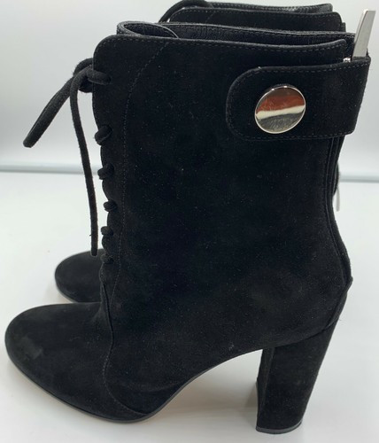 GIANVITO ROSSI Black Suede Lace Up  Boots 38 1/2  | eBay | eBay US