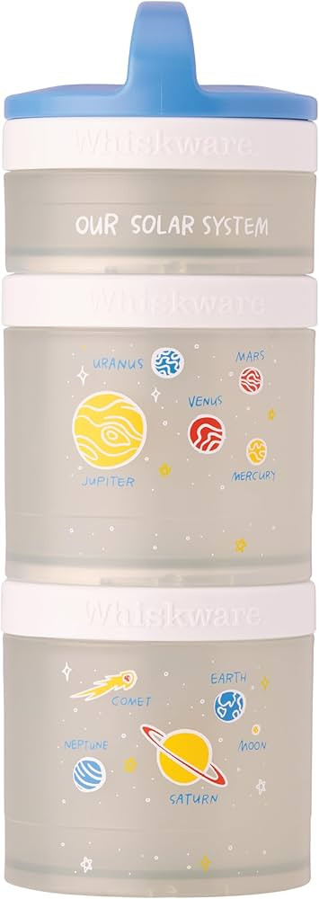 Whiskware Stackable Snack Containers for Kids and Toddlers, 3 Stackable Snack Cups for School and... | Amazon (US)