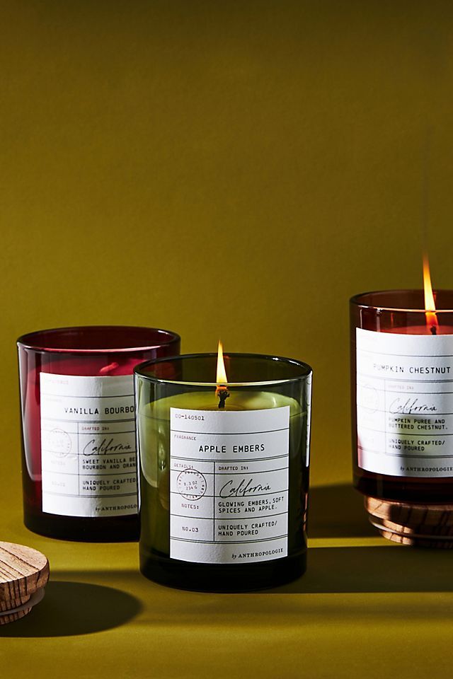 Library Card Glass Candle | Anthropologie (US)