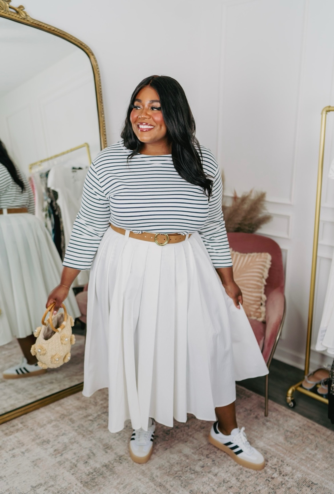 OOTD is giving Nautical vibes! Get the look below! 

Top XXL 
Skirt - linked something similar 

Plus Size Fashion, Pleated Skirt Outfit, Nautical inspired Outfit

#LTKfindsunder50 #LTKsalealert #LTKplussize