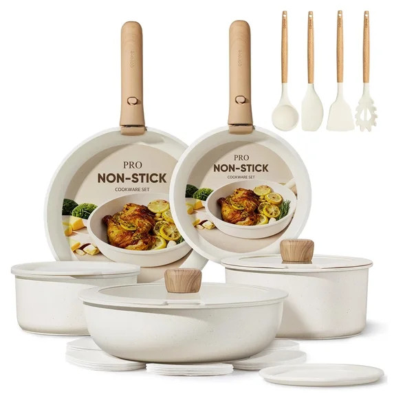 Carote 19 Pcs Nonstick Cookware Sets, Pots and Pans Set with Detachable Handles, Oven Safe, Induc... | Walmart (US)
