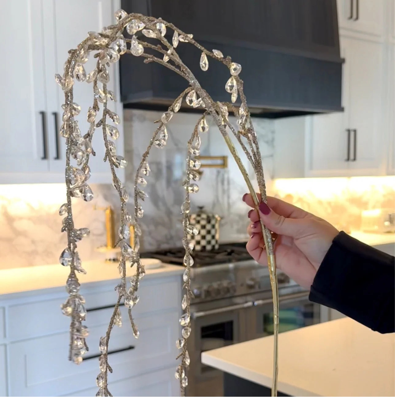 Jeweled Faux Twig Spray | Modern Locke