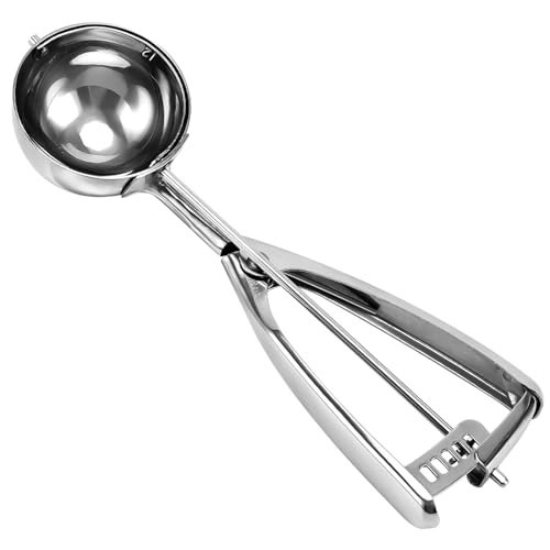 Large Cookie Scoop, 5.4 Tbsp/ 2.7 OZ, 2.5 inch/ 63MM Ball, 18/8 Stainless Steel Ice Cream Scoop, Cupcake Scoop, Secondary Polishing | Amazon (US)