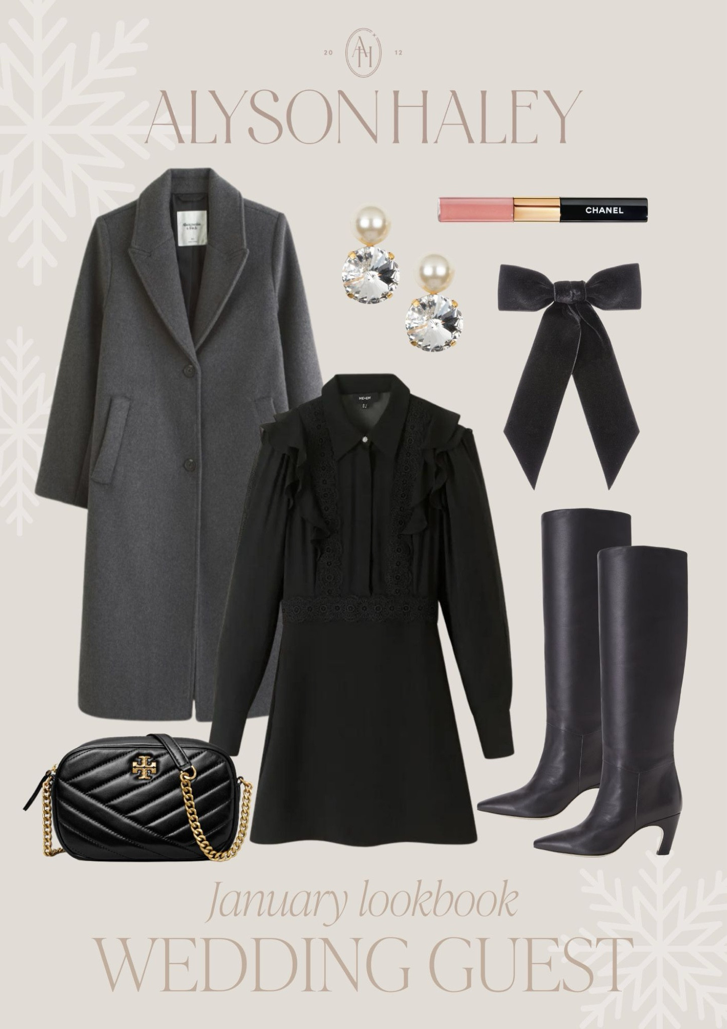 Winter wedding guest outfit idea. Gorgeous ruffle detail dress and wool blend coat. 

#LTKstyletip #LTKwedding #LTKSeasonal