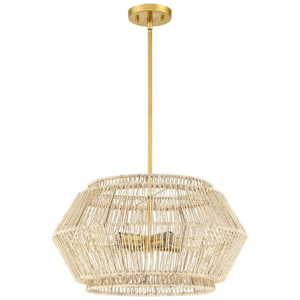 Skokie 4 - Light Dimmable Geometric Cage ChandelierSee More by Bay Isle Home™Rated 0 out of 5 s... | Wayfair North America