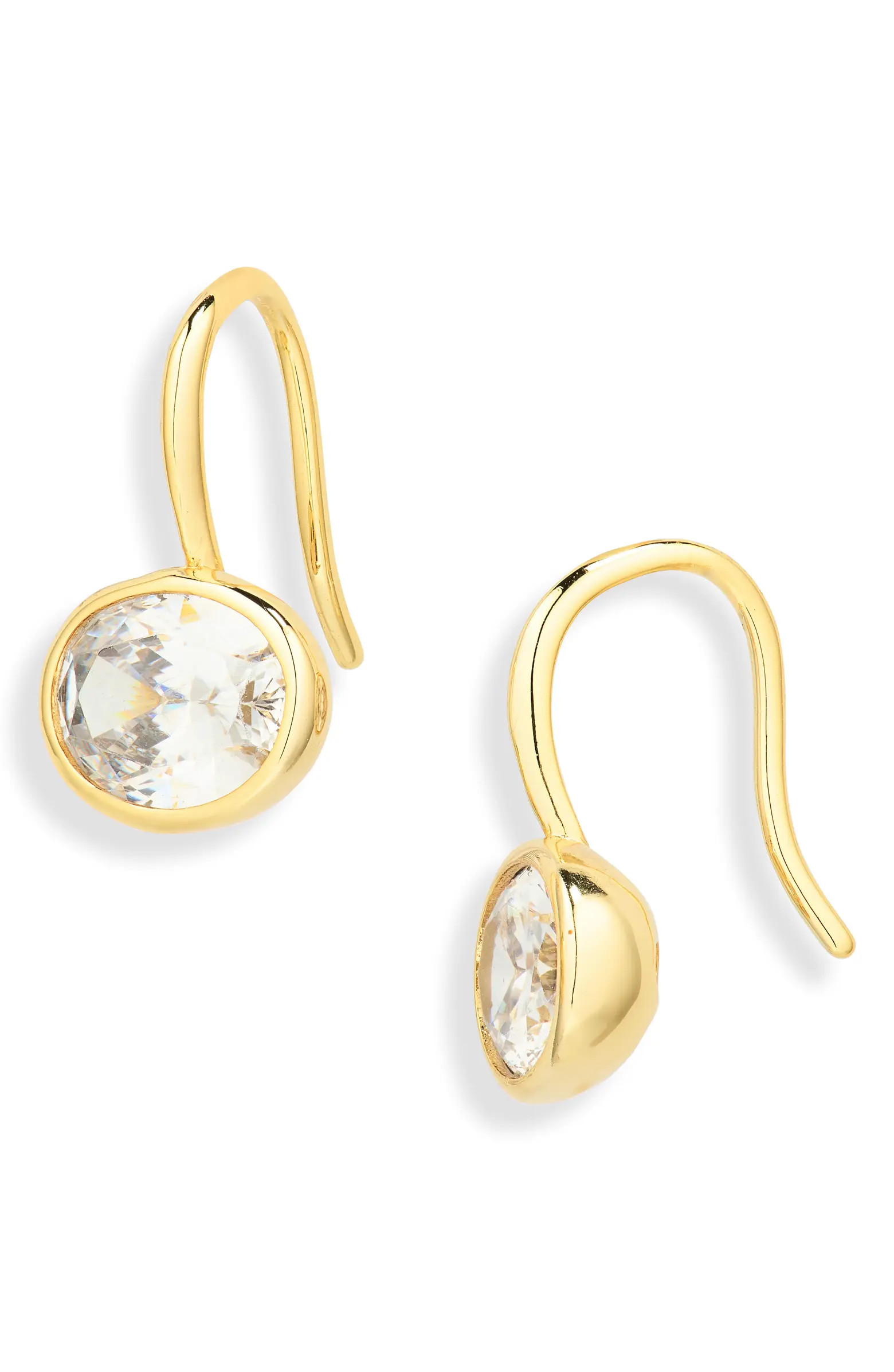 East to West French Hook Cubic Zirconia Earrings | Nordstrom