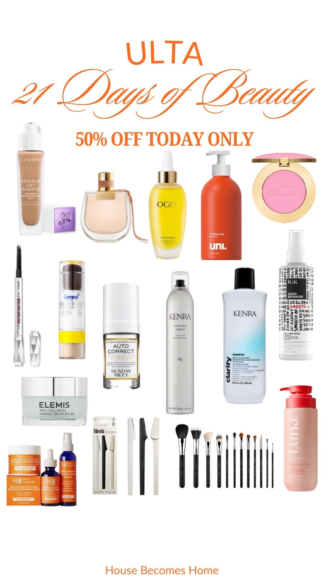 Ulta 50% off today only!!




#LTKmorningroutine #LTKSaleAlert #LTKBeauty