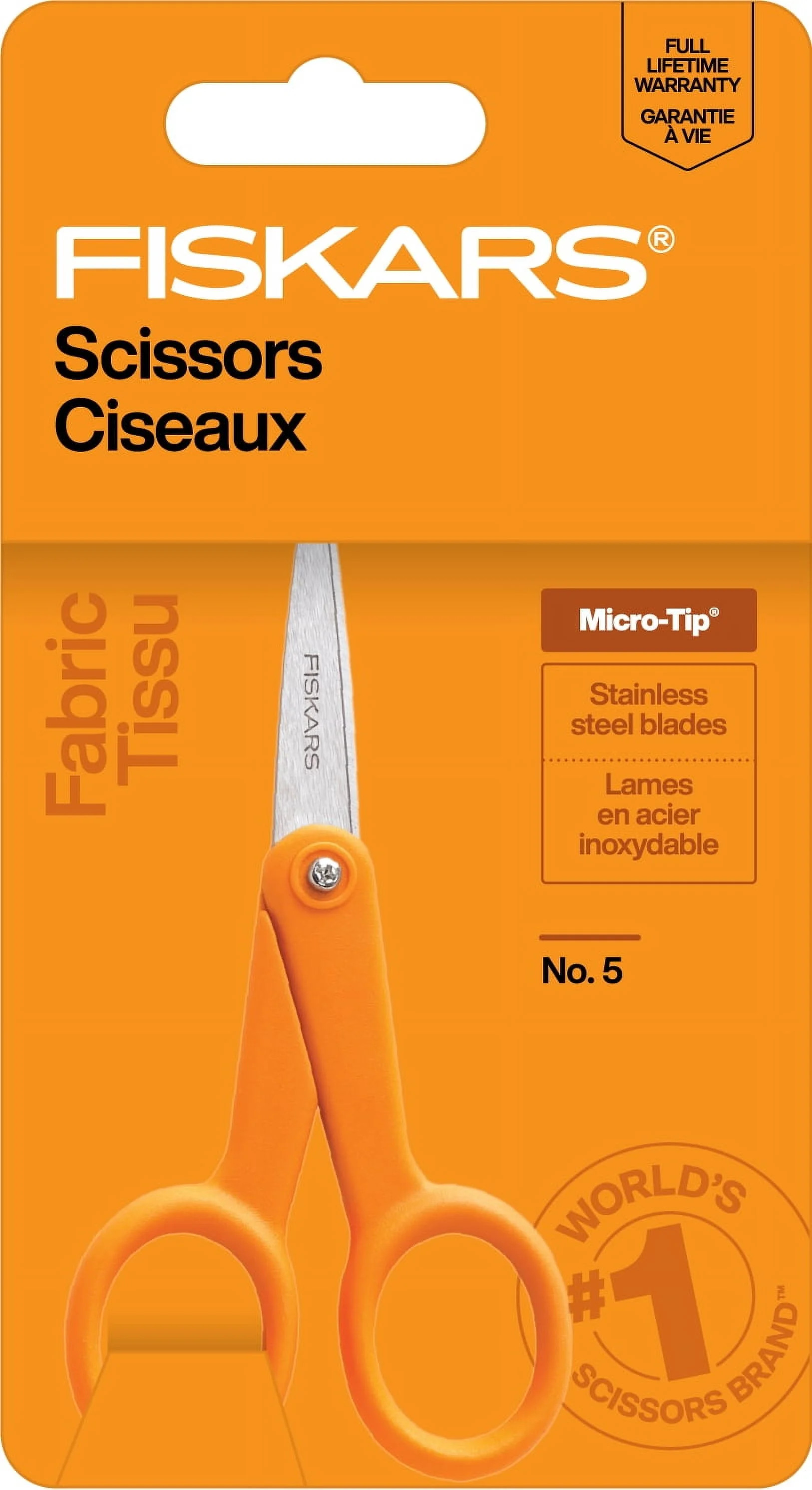 Fiskars Scissors 5" Micro-Tip Scissors, Orange | Walmart (US)