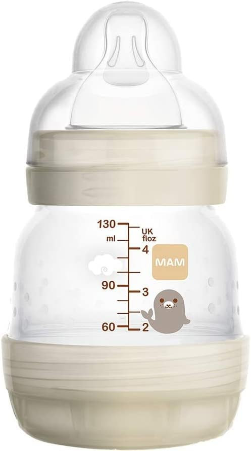 MAM Easy Start Self Sterilising Anti-Colic Bottle (1 x 130 ml), Baby Bottle with Slow Flow MAM Te... | Amazon (UK)