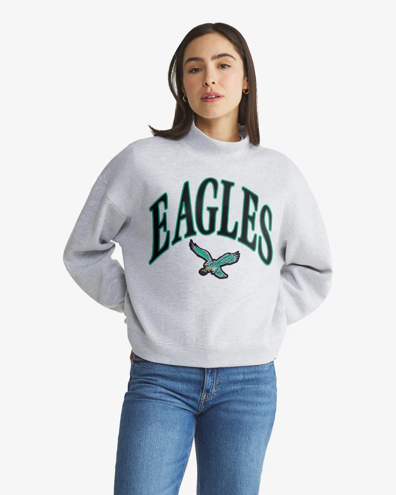 PHILADELPHIA EAGLES HISTORIC VANTAGE '47 WOMEN'S MOCK NECK PULLOVER - Relay grey | '47Brand