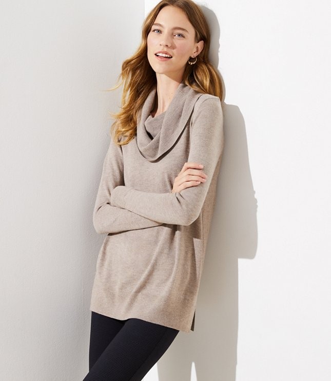 Cowl Neck Tunic Sweater | LOFT | LOFT