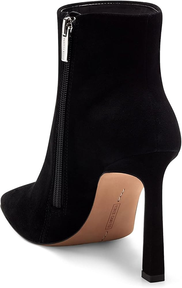 Vince Camuto Taileen Black Square Toe Covered Stiletto Heeled Ankle Dress Bootie | Amazon (US)