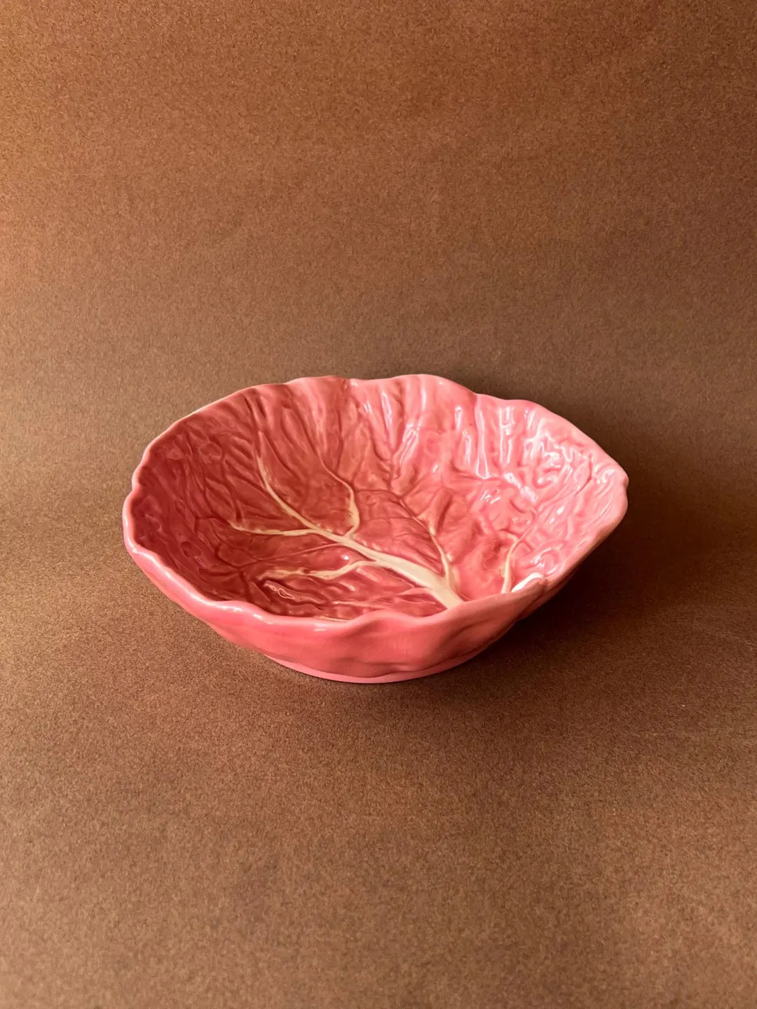 Rare Vintage Bordallo Pinheiro Pink Cabbage Style Ceramic Bowl – Portugal, 1960s - Etsy | Etsy (US)