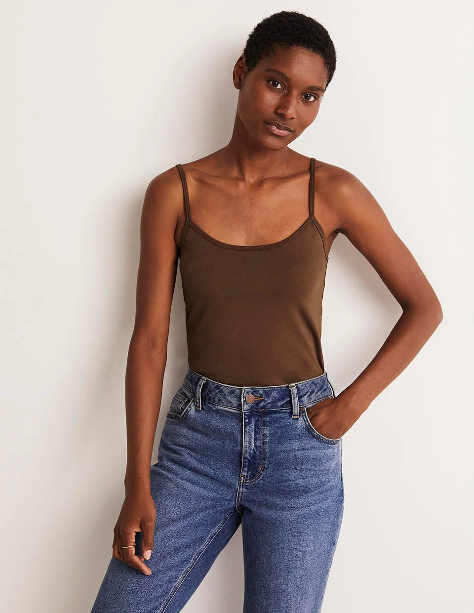 Plain Cami Top-Deep Brown | Boden (US)