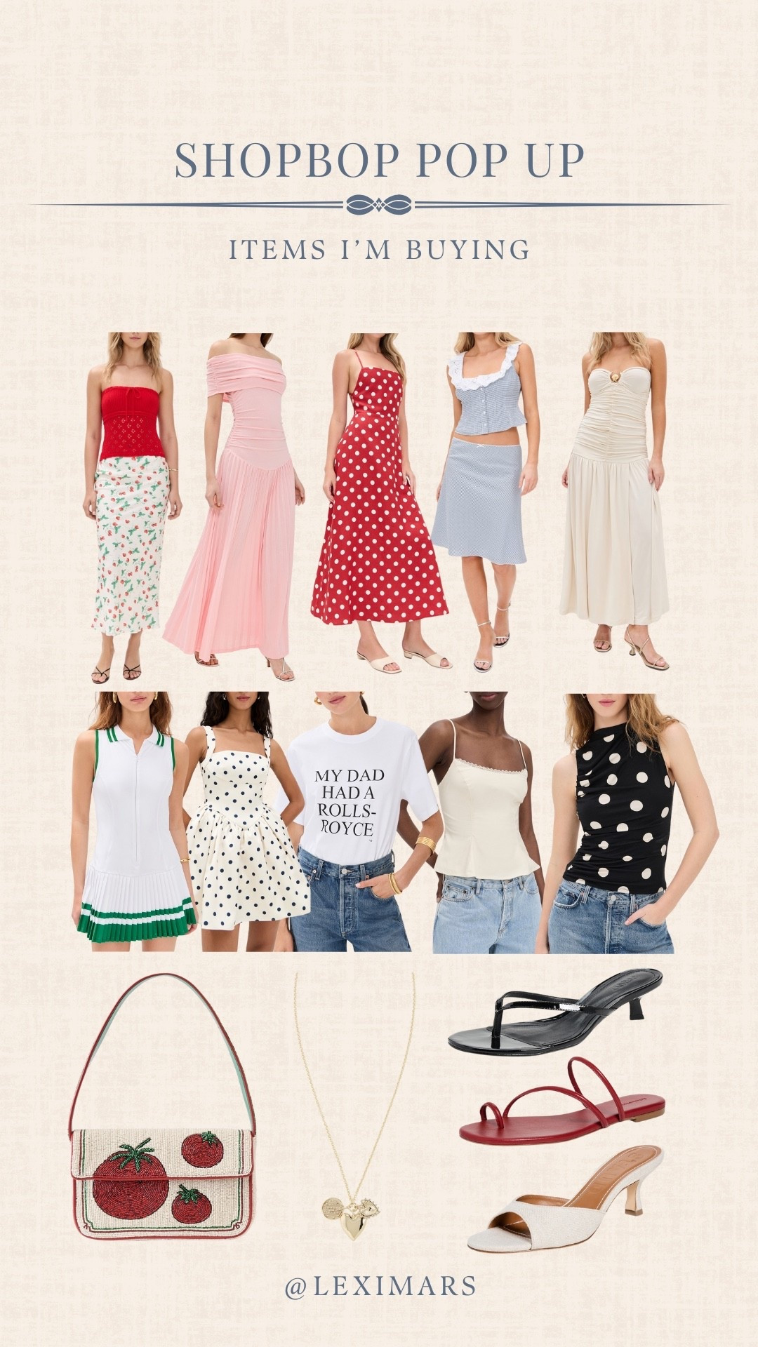 Items i’m buying from the Shopbop pop-up 🤍🛍️

#LTKTravel #LTKStyleTip #LTKSummerEdit