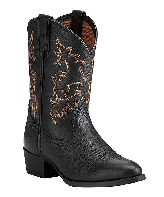 Ariat Western Boots - Black Heritage Leather Western Boot - Kids | Zulily