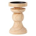 My Texas House Natural Wood Pillar Candle Holder, Beige, 6 in | Walmart (US)