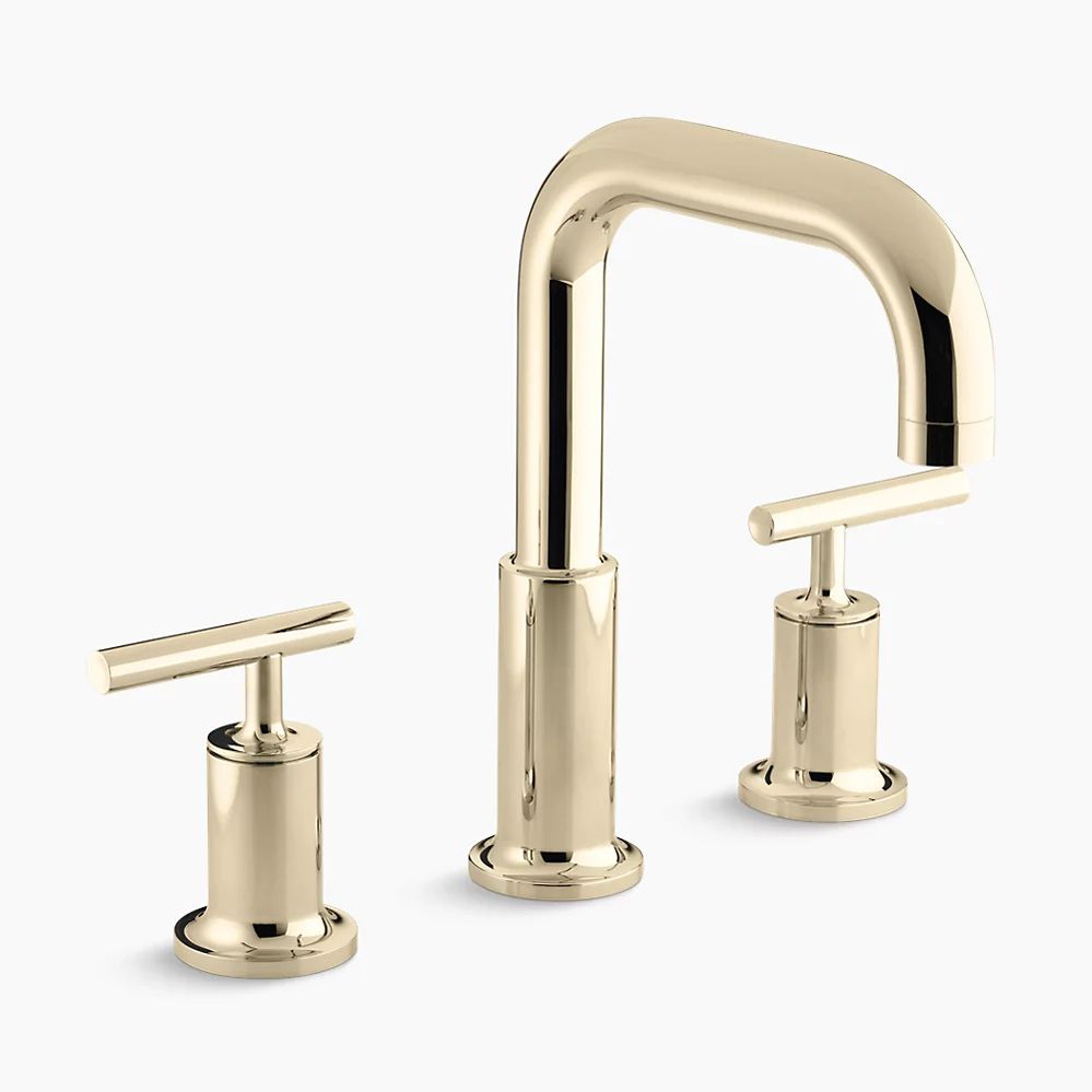 Deck-mount bath faucet trim with Lever handles | Kohler