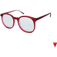 70's Red Sunglasses Vintage Round Frame With Clear See Through Lenses Japan | Etsy (US)