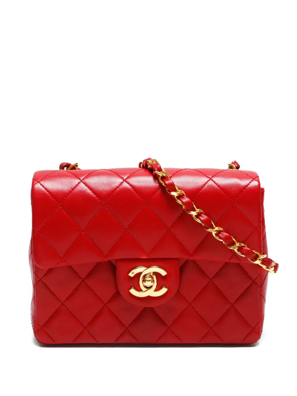 CHANEL Pre-Owned 1985-1993 Small Matelassé Crossbody Bag | Red | FARFETCH UK | Farfetch Global