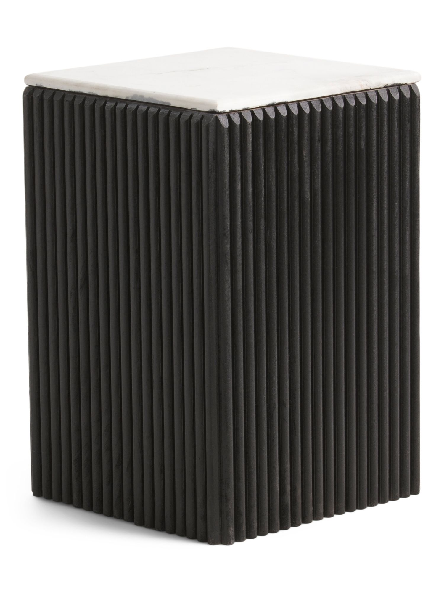 Ribbed Square Marble Top Side Table curated on LTK