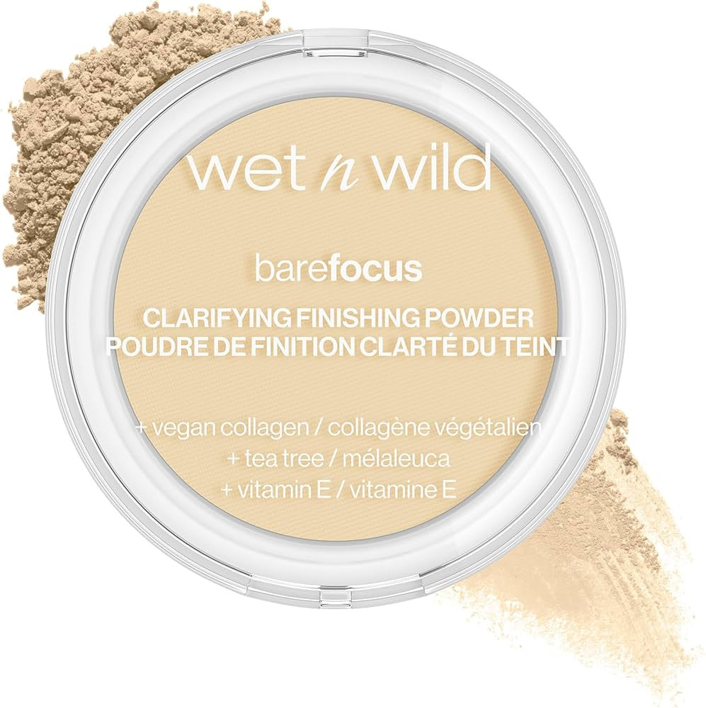 wet n wild Bare Focus Clarifying Finishing Powder | Matte | Pressed Setting Powder Fair-Light | Amazon (US)
