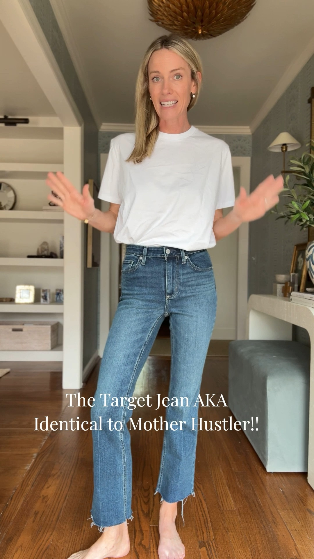 Size up if in between sizes!!!! Once you get the size right these are insane. So stretchy and identical to Madewell and Mother Hustler!! Wow. In a 4 long!! I am 5’7 and usually a 2/26. 