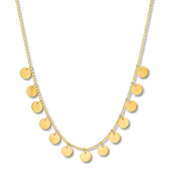 Round Disc Necklace 10K Yellow Gold | Kay Jewelers