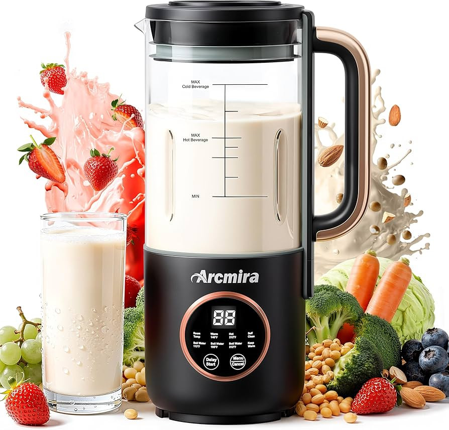 8 in 1 Automatic Nut Milk Maker, 10 Blade 35 oz Homemade Oat, Soy, Plant-Based and Dairy Free Bev... | Amazon (US)