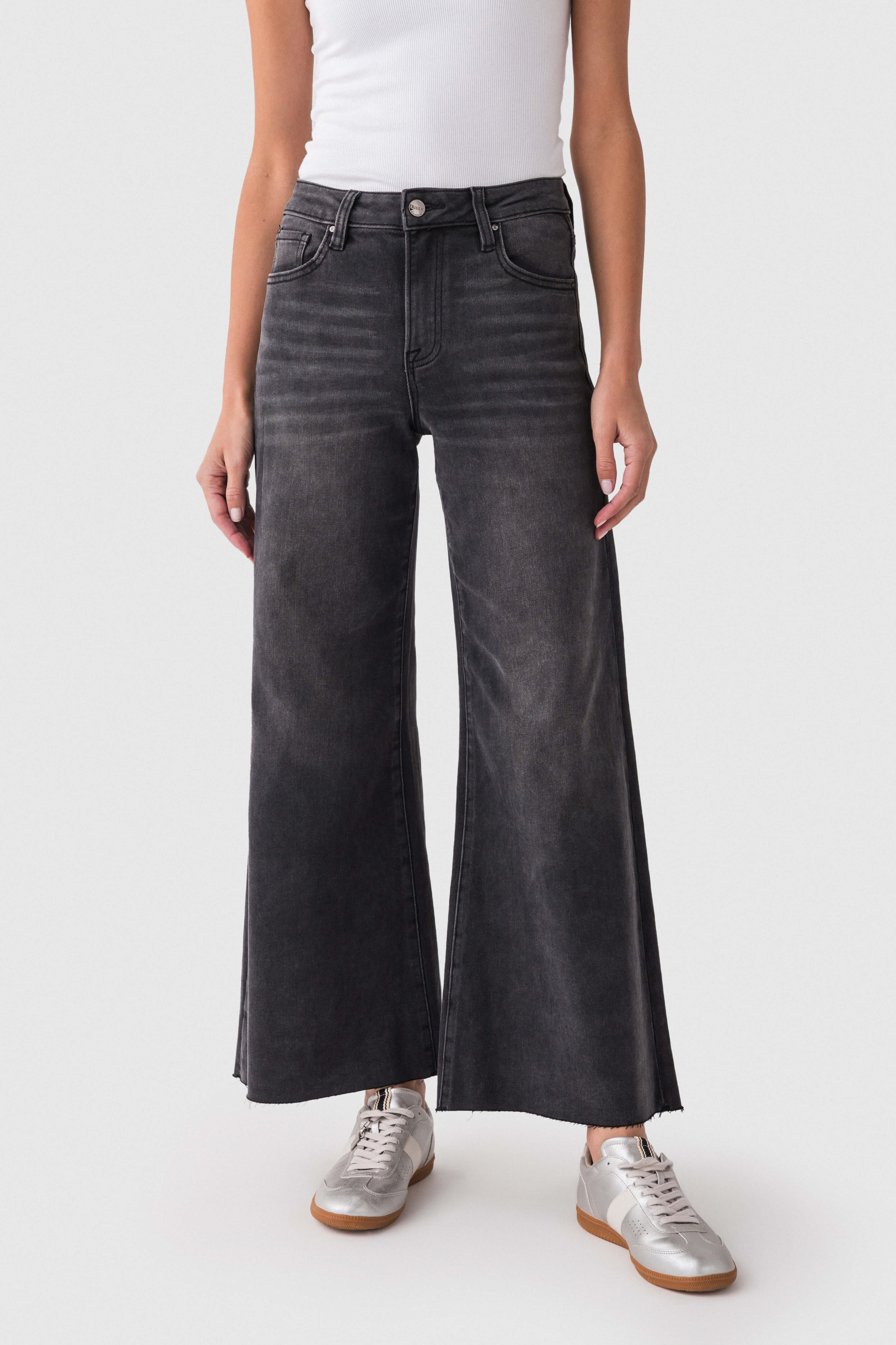 Risen Frannie Palazzo Raw Hem | Social Threads