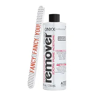 Onyx Professional 100% Pure Acetone Nail Polish Remover Kit with 7 inch Nail File, 8 fl oz - Made... | Amazon (US)