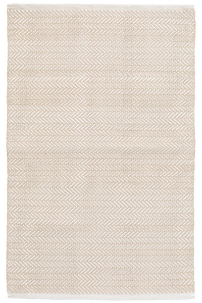 Herringbone Linen/White Handwoven Indoor/Outdoor Rug | Annie Selke