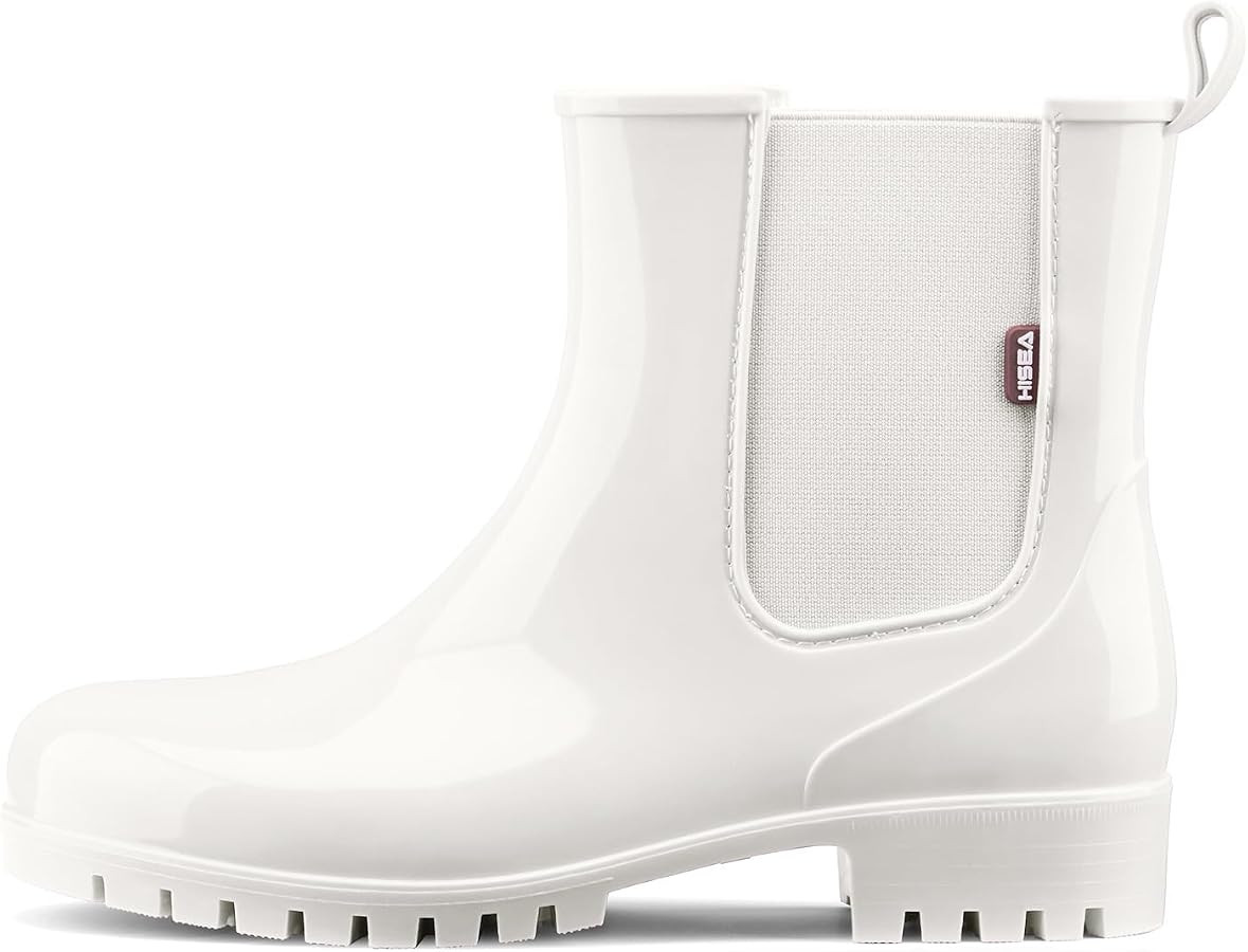 HISEA Short Rain Boots for Women Waterproof Garden Shoes Anti-Slipping Ankle Chelsea Rainboots fo... | Amazon (US)