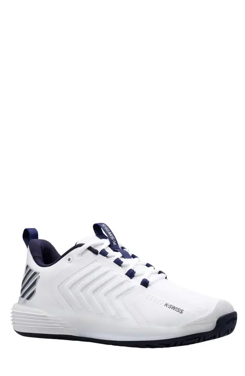 K-Swiss Ultrashot 3 Tennis Shoe in White/Navy at Nordstrom, Size 7 | Nordstrom