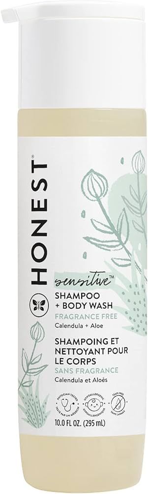 The Honest Company 2-in-1 Gentle Cleansing Shampoo + Body Wash, 10 fl oz, Fragrance Free, Tear-fr... | Amazon (US)
