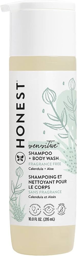 The Honest Company 2-in-1 Gentle Cleansing Shampoo + Body Wash, 10 fl oz, Fragrance Free, Tear-fr... | Amazon (US)