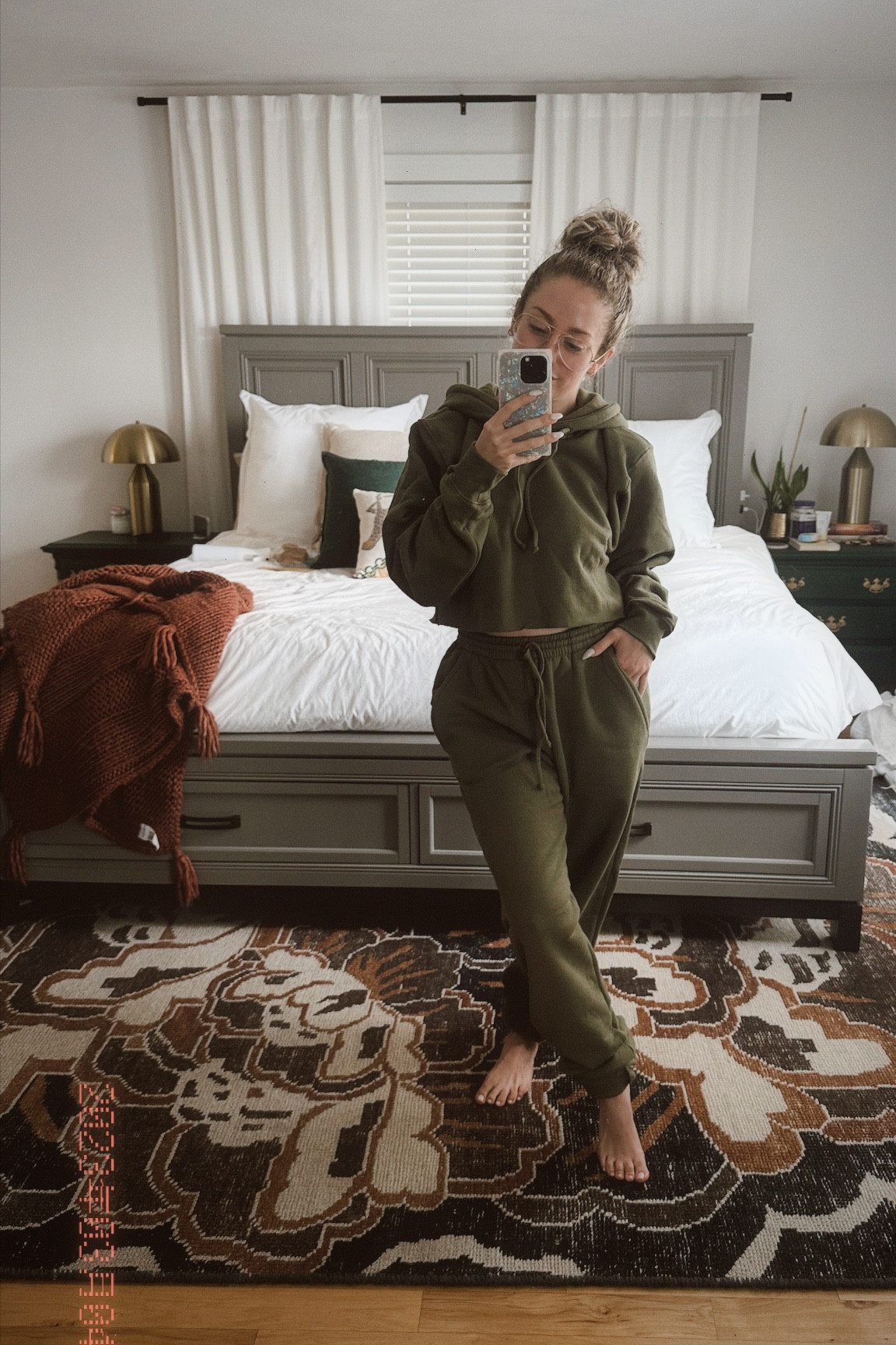 Green sweat set, jogger set, wearing a small in both and pants run long. I rolled the hems up and they work perfectly! 

#LTKtravel #LTKfit #LTKunder100