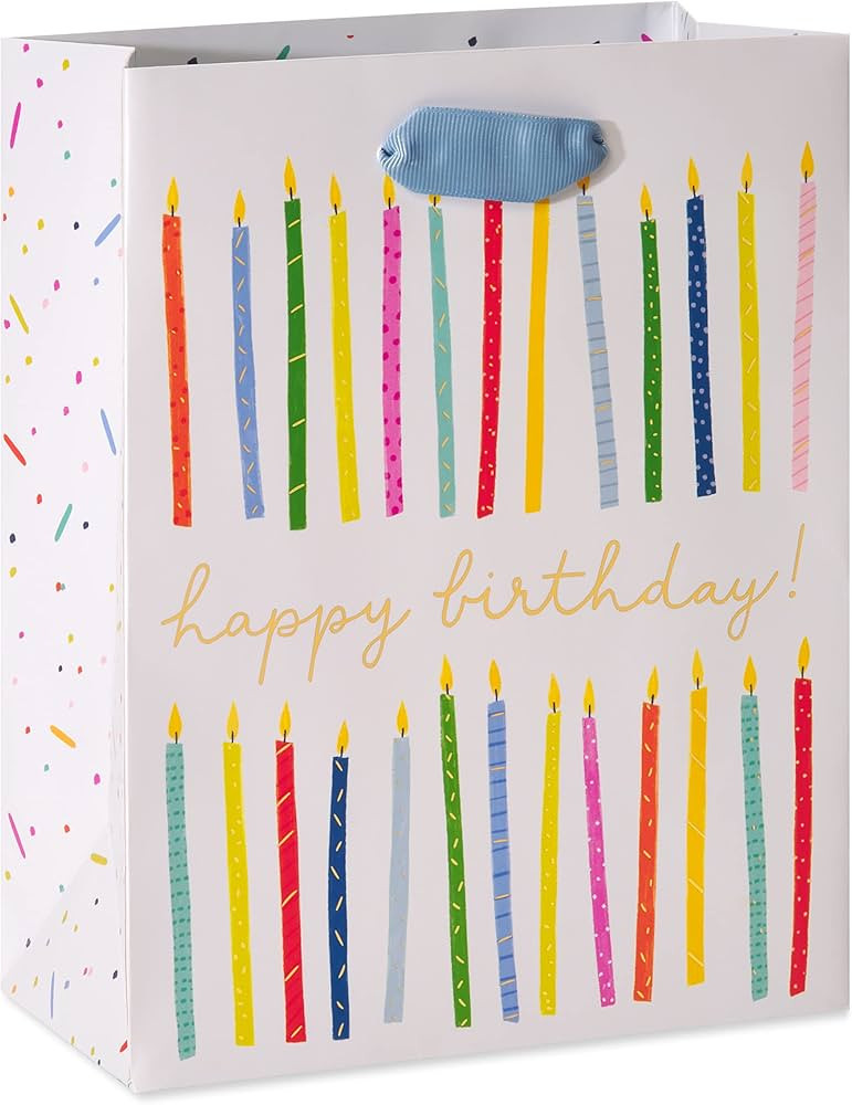 Papyrus 9" Birthday Gift Bag, Happy Birthday Candles (1 Bag) | Amazon (US)
