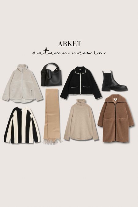 Arket new in favourites for autumn - cosy knitwear, outerwear layers, chunky boots, camel scarf & leather bag  

#LTKstyletip #LTKSeasonal #LTKeurope