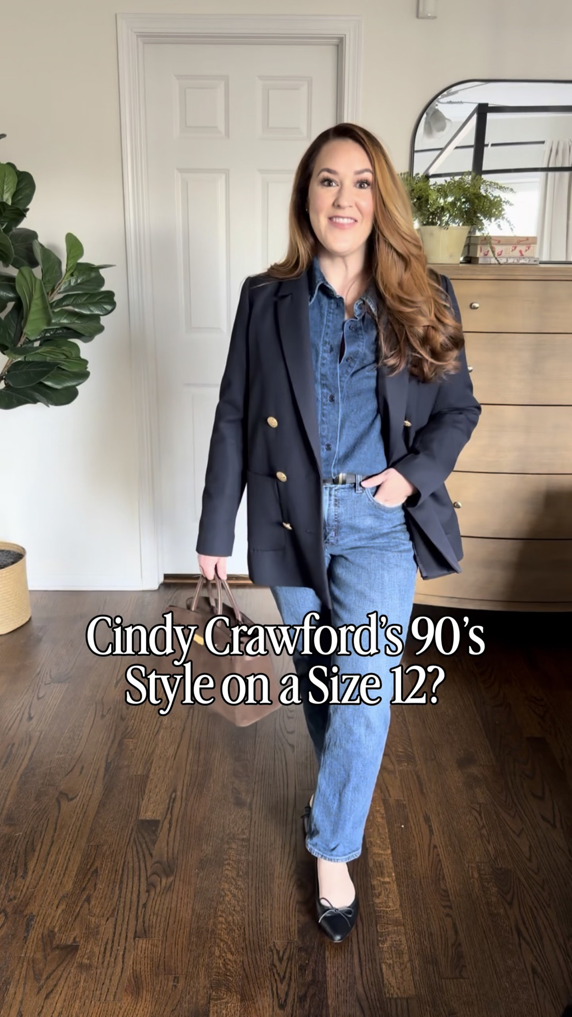 Cindy Crawford’s 90’s Style on a Size 12? Let’s recreate one of Cindy’s iconic looks and find out. 

Navy Blazer- 10/42 
Denim Shirt- Large 
Straight Leg Jeans- 12P 
Black Brass Belt- 95 

#LTKOver40 #LTKootd #LTKMidsize