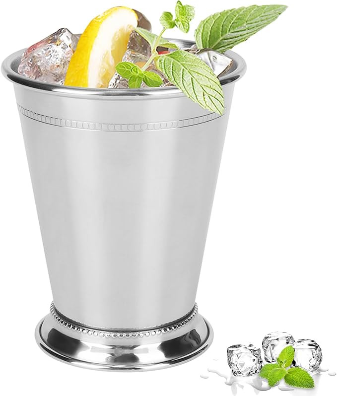 Mint Julep Cups, 400ml/14oz Stainless Steel Vintage Mint Julep Cocktail Cup Cocktail Mug Metal Cu... | Amazon (UK)