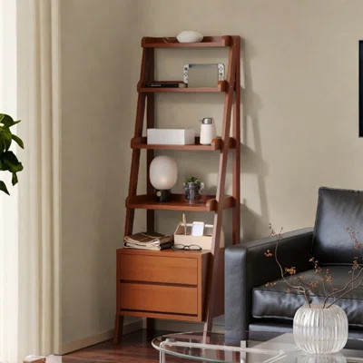 Vintage Solid Wood Ladder - style Display Bookcase | Wayfair North America