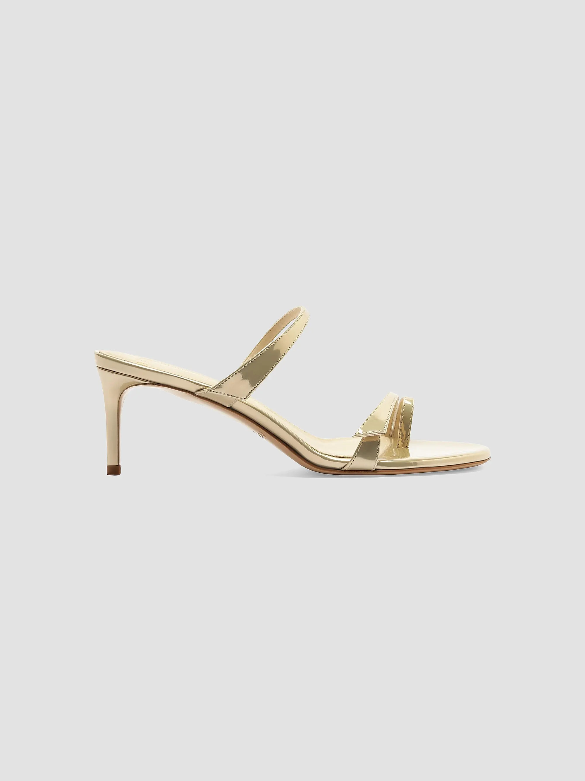 Alexandre Birman Tita 60MM Metallic Leather Sandals | Saks Fifth Avenue | Saks Fifth Avenue