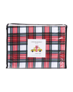 Holiday Plaid Sheet Set | TJ Maxx