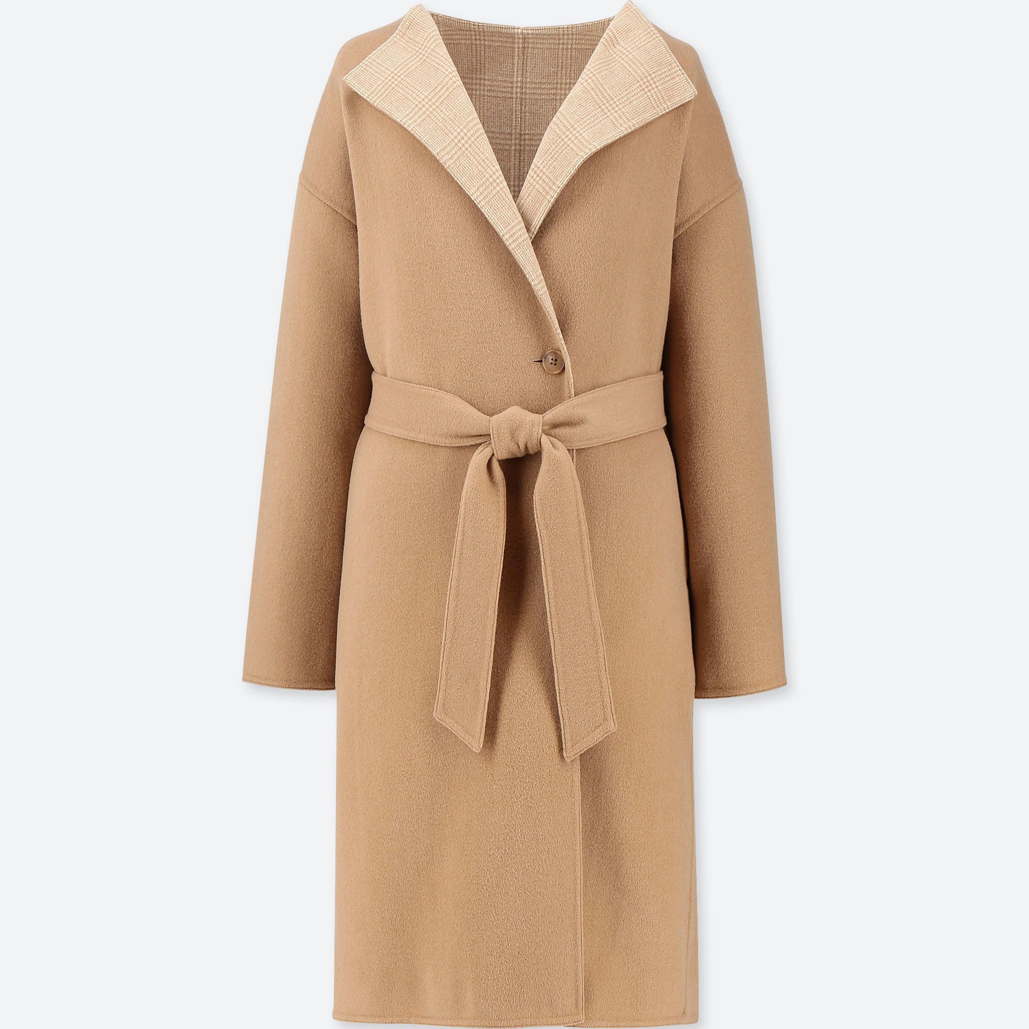 WOMEN DOUBLE FACE COLLARLESS COAT | UNIQLO (US)