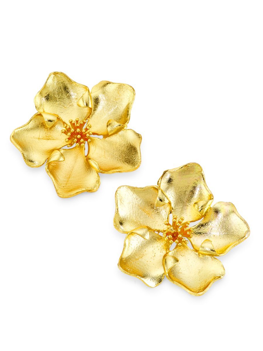 Lys 14K-Gold-Plated Flower Earrings | Saks Fifth Avenue