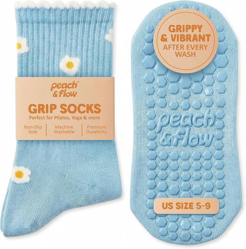 Peach & Flow Pilates Grip Socks for Women | Studio-Quality Non-Slip Reformer & Barre Socks | Arch... | Amazon (US)