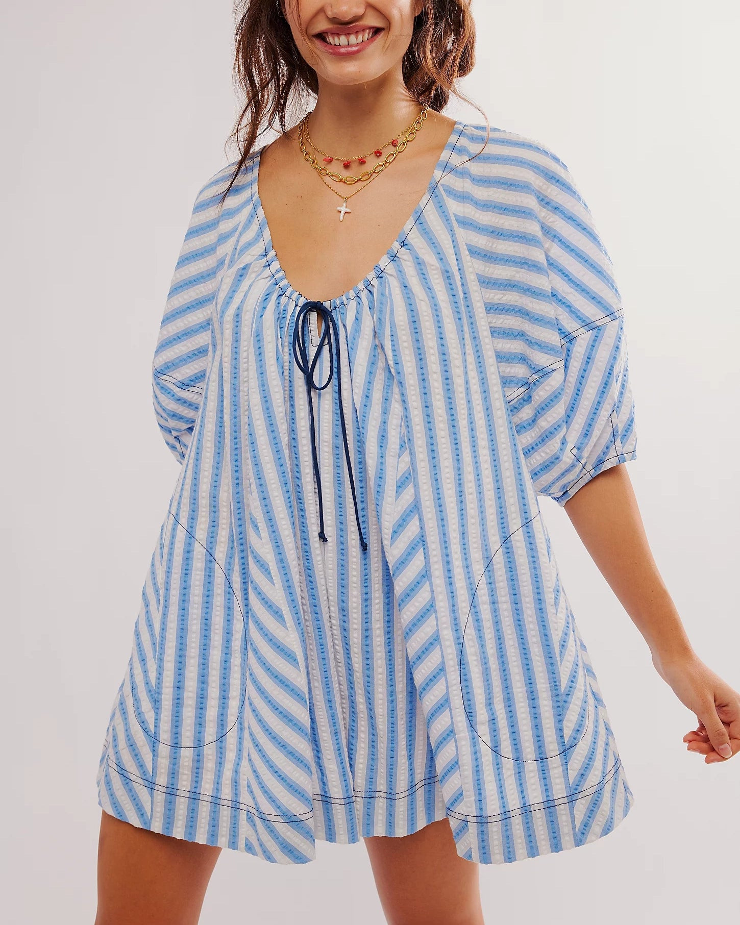 Bop Around Romper by Free People Oxford Combo / S | ish Boutique