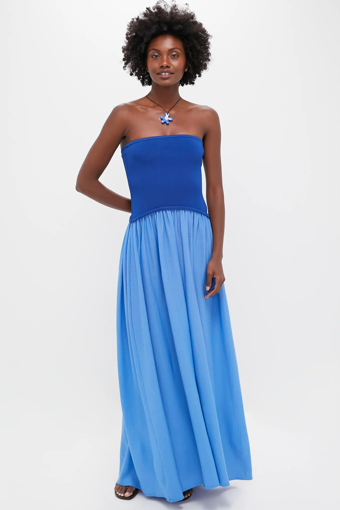Maritime Navy and Marina Blue Strapless Soglio Dress | Tuckernuck (US)